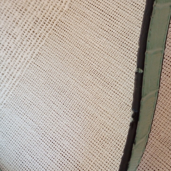 VTG Guess Curved Shoulder Patent Leather Bag Color: Mint Green - Picture 13 of 16